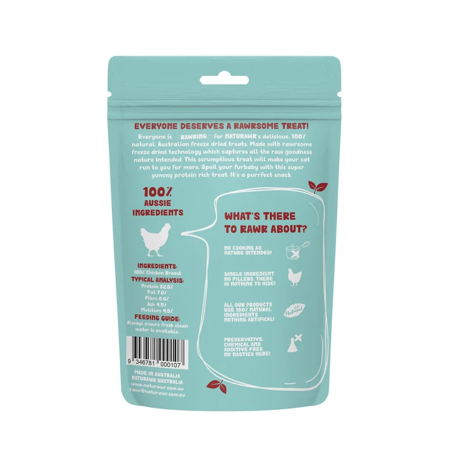 Naturawr Chicken Gems Freeze Dried Cat Treat - 50G