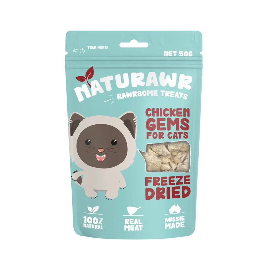 Naturawr Chicken Gems Freeze Dried Cat Treat - 50G
