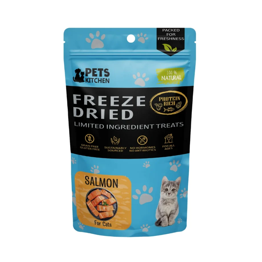 Pets Kitchen Freeze Dried Salmon Treats For Cats - 40G