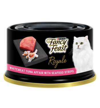 FANCY FEAST® Adult Royale Whitemeat Tuna Affair with Seafood Strips Wet Cat Food - 85G