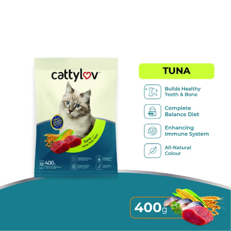 Cattyluv Dry Cat Food (Tuna / Seafood) - 400G