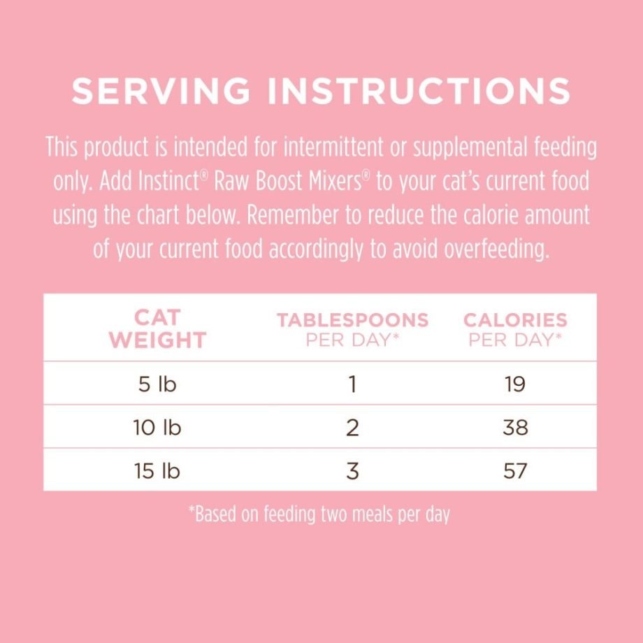 Instinct Cat Freeze-dried Raw Boost Mixers Grain-free Skin & Coat Cat Food Topper - 156G