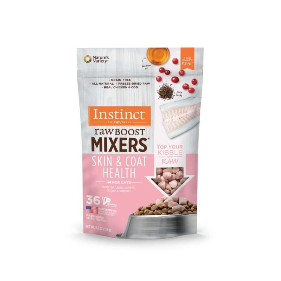 Instinct Cat Freeze-dried Raw Boost Mixers Grain-free Skin & Coat Cat Food Topper - 156G